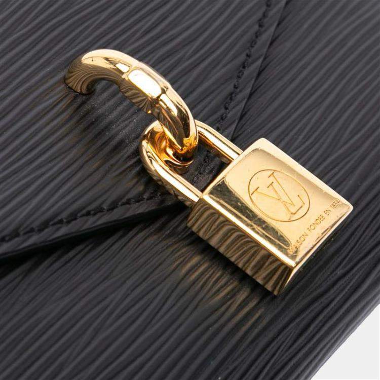 Pre Owned Louis Vuitton Black Epi Padlock On Strap