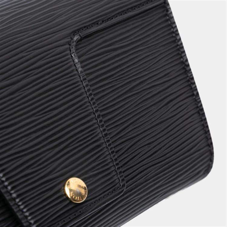 Pre Owned Louis Vuitton Black Epi Padlock On Strap