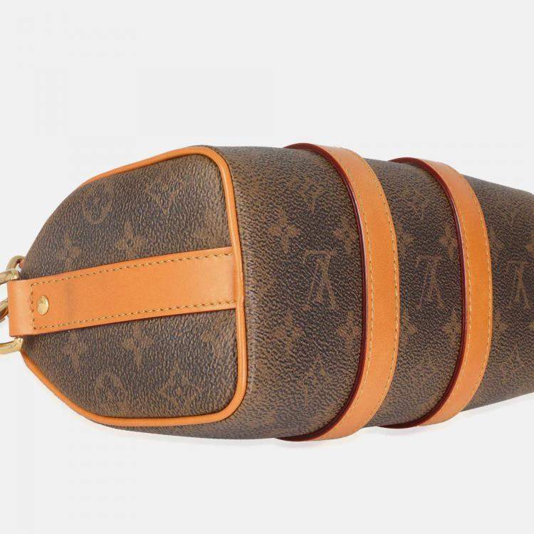 Pre Owned Louis Vuitton Monogram Dust Canvas Keepall Bandouliere 25