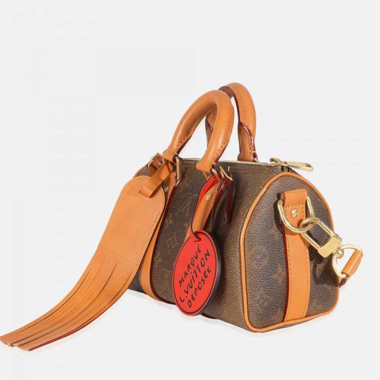 Pre Owned Louis Vuitton Monogram Dust Canvas Keepall Bandouliere 25