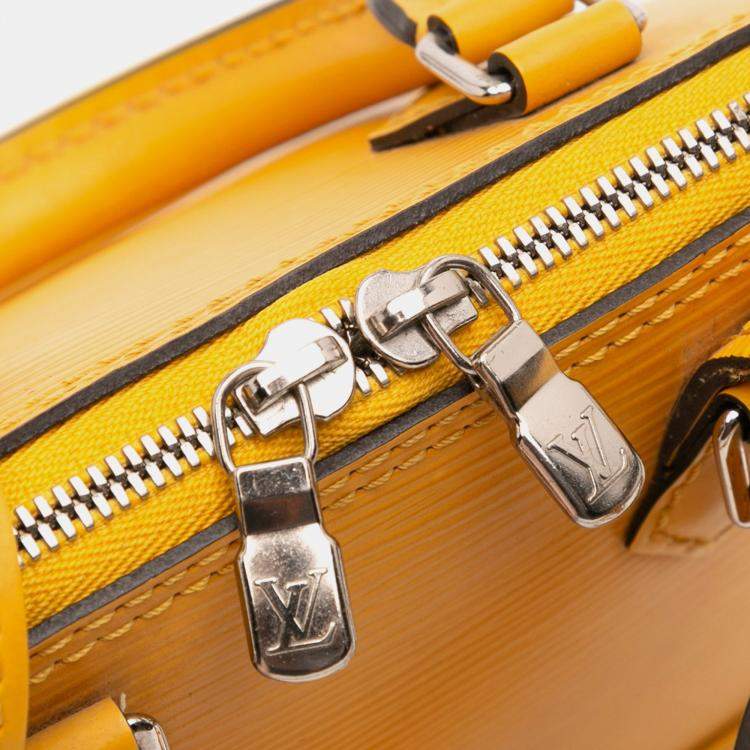 Pre Owned Louis Vuitton Yellow Epi Nano Alma