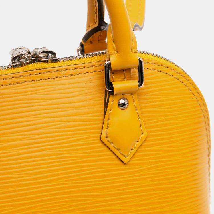 Pre Owned Louis Vuitton Yellow Epi Nano Alma