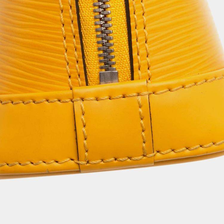 Pre Owned Louis Vuitton Yellow Epi Nano Alma