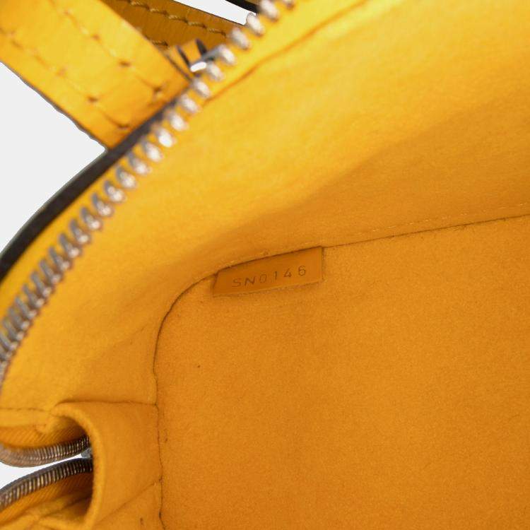 Pre Owned Louis Vuitton Yellow Epi Nano Alma