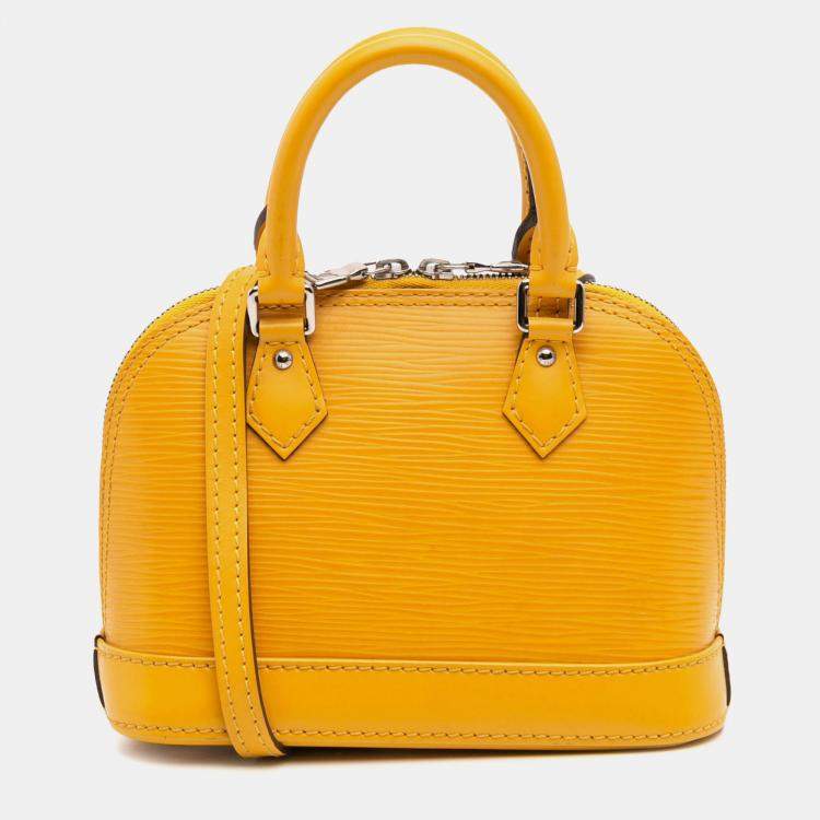 Pre Owned Louis Vuitton Yellow Epi Nano Alma