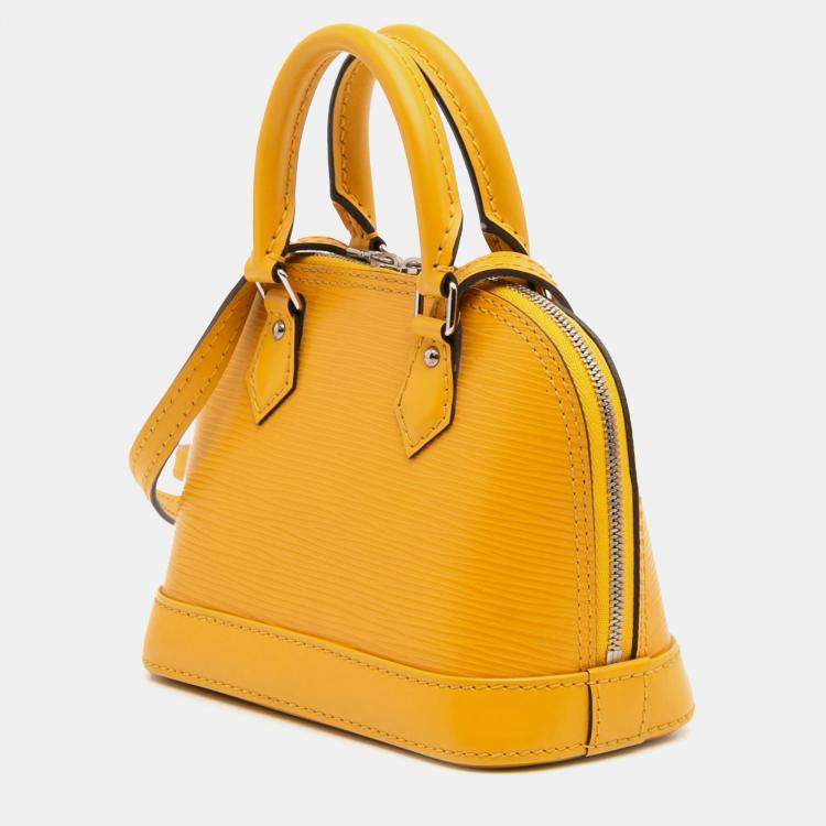 Pre Owned Louis Vuitton Yellow Epi Nano Alma