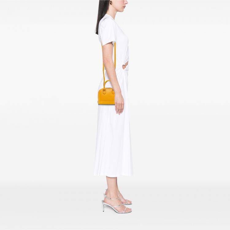 Pre Owned Louis Vuitton Yellow Epi Nano Alma