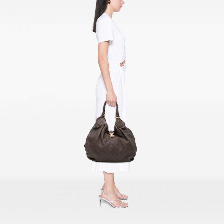 Pre Owned Louis Vuitton Brown Monogram Mahina XL Hobo