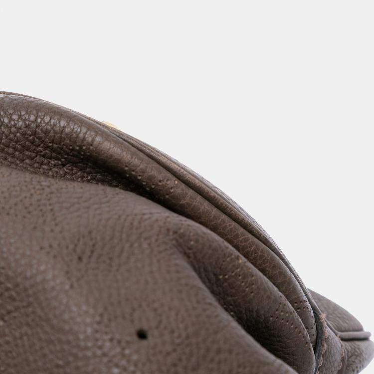 Pre Owned Louis Vuitton Brown Monogram Mahina XL Hobo