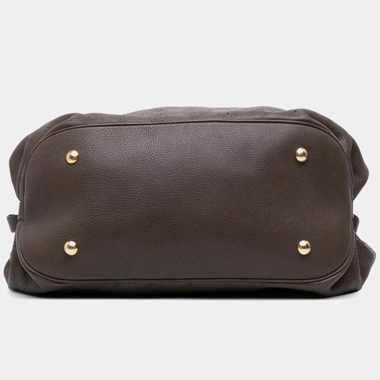 Pre Owned Louis Vuitton Brown Monogram Mahina XL Hobo