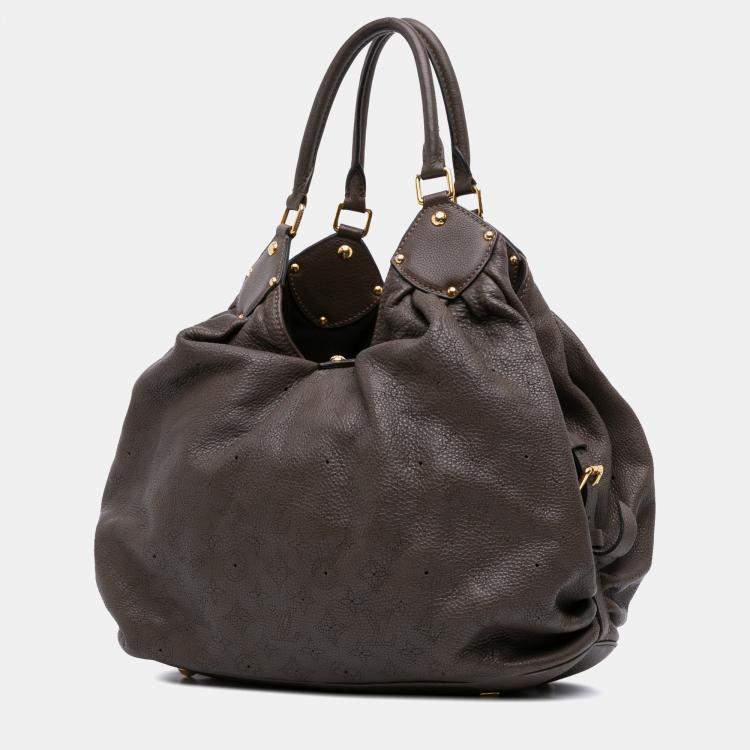 Pre Owned Louis Vuitton Brown Monogram Mahina XL Hobo