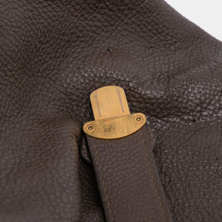 Pre Owned Louis Vuitton Brown Monogram Mahina XL Hobo