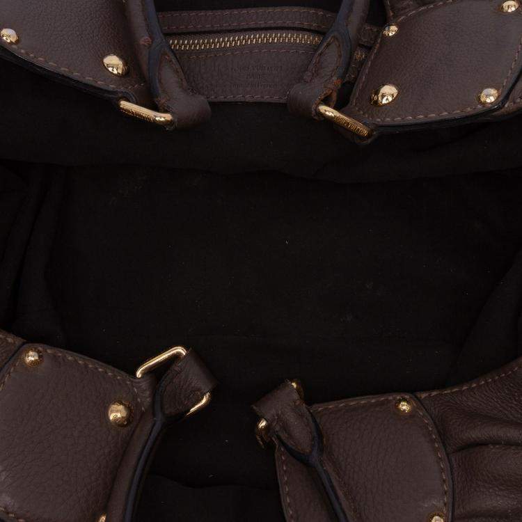 Pre Owned Louis Vuitton Brown Monogram Mahina XL Hobo