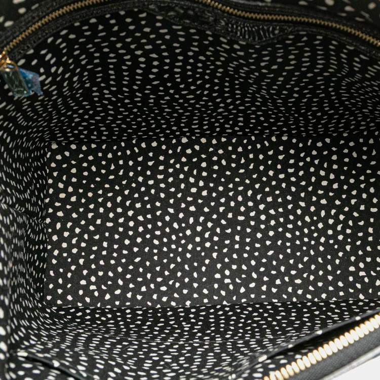 Pre Owned Louis Vuitton Black Yellow Yayoi Kusama Monogram Infinity Dots Lockit MM