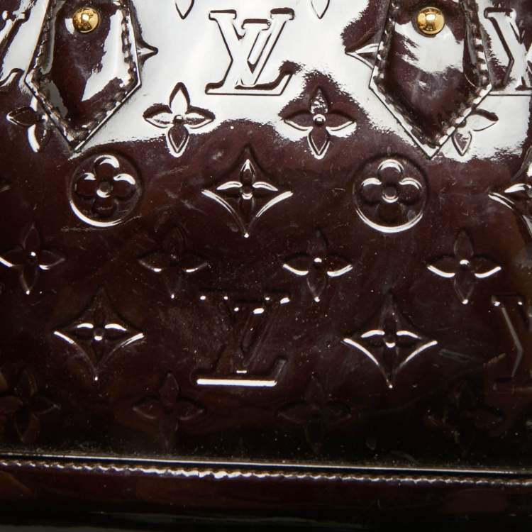 Pre Owned Louis Vuitton Amarante Monogram Vernis Alma BB Bag