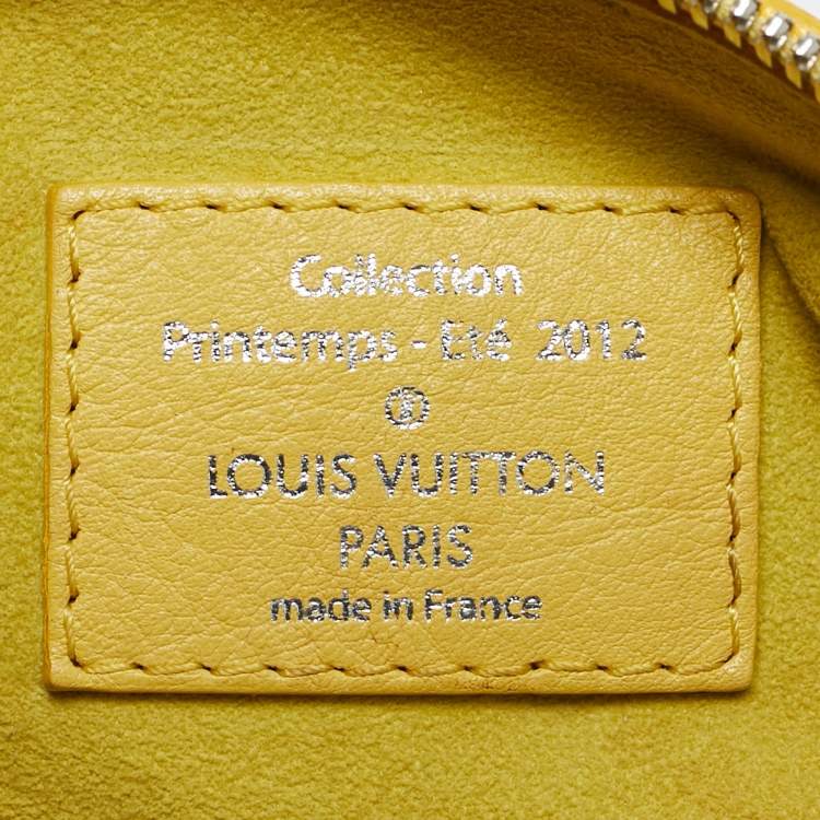 Pre Owned Louis Vuitton Jaune Denim Monogram Limited Edition Speedy Round Bag