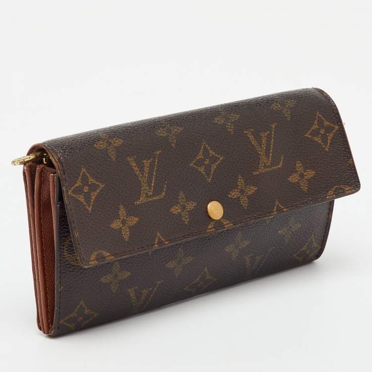 Pre Owned Louis Vuitton Monogram Canvas Sarah Long Wallet