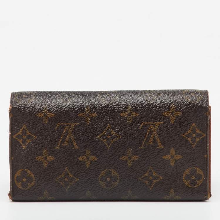Pre Owned Louis Vuitton Monogram Canvas Sarah Long Wallet