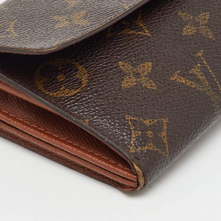 Pre Owned Louis Vuitton Monogram Canvas Sarah Long Wallet