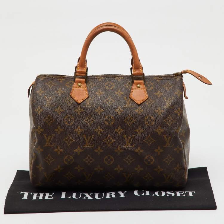 Pre Owned Louis Vuitton Monogram Canvas Speedy 30 Bag