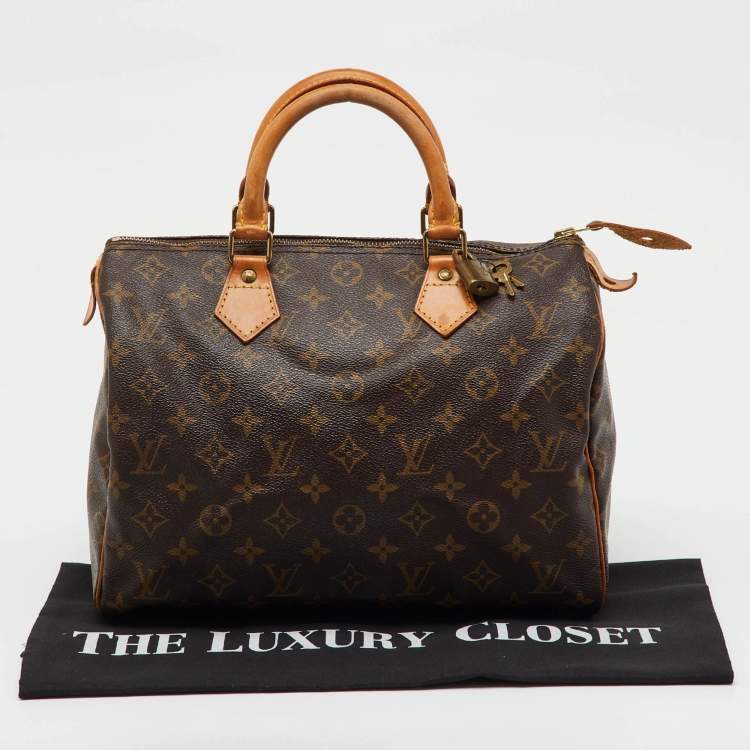 Pre Owned Louis Vuitton Monogram Canvas Speedy 30 Bag