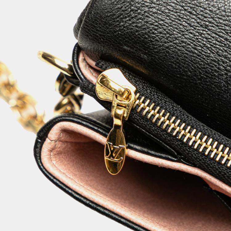 Pre Owned Louis Vuitton Black Monogram Embossed Pochette Coussin