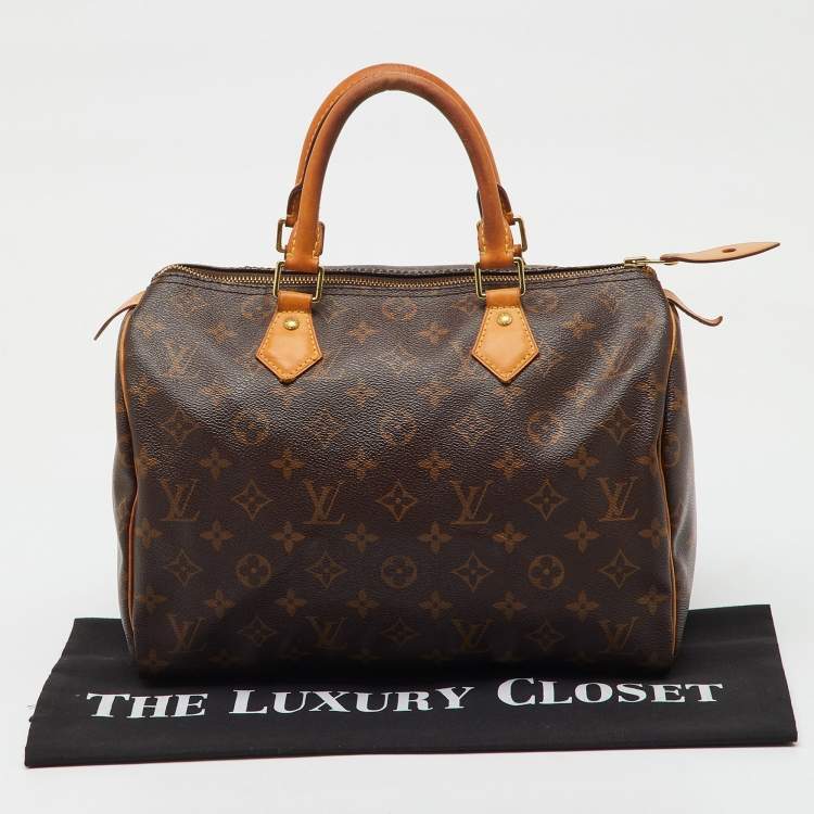 Pre Owned Louis Vuitton Monogram Canvas Speedy 30 Bag