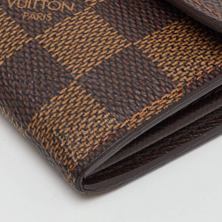 Pre Owned Louis Vuitton Damier Ebene Canvas Sarah Long Wallet