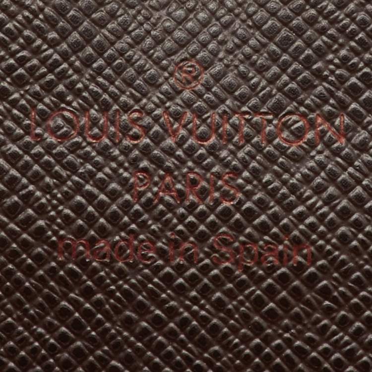 Pre Owned Louis Vuitton Damier Ebene Canvas Sarah Long Wallet