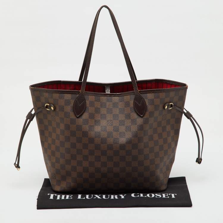 Pre Owned Louis Vuitton Damier Ebene Canvas Neverfull MM Bag