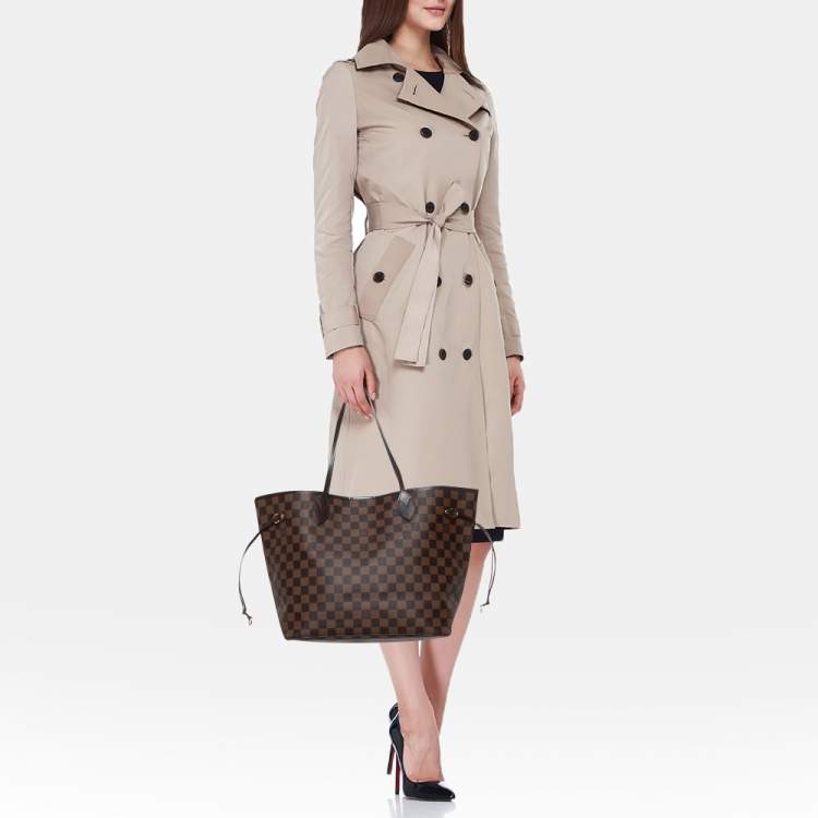 Pre Owned Louis Vuitton Damier Ebene Canvas Neverfull MM Bag