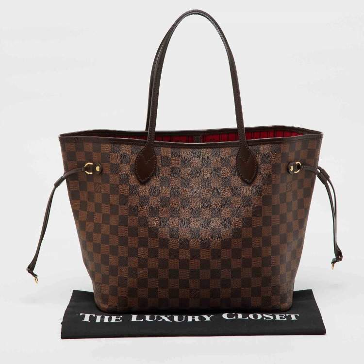 Pre Owned Louis Vuitton Damier Ebene Canvas Neverfull MM Bag