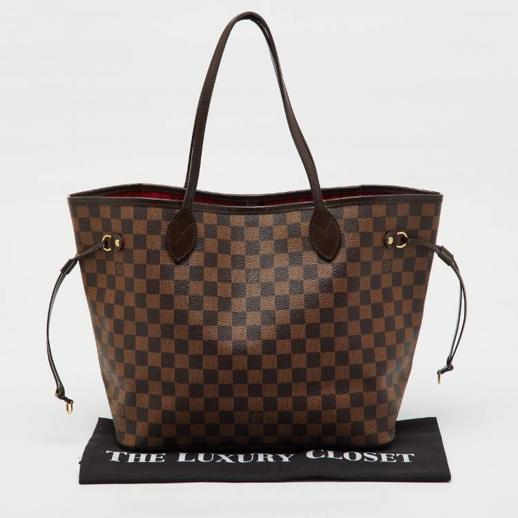 Pre Owned Louis Vuitton Damier Ebene Canvas Neverfull MM Bag