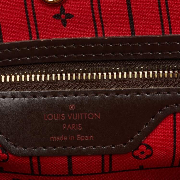 Pre Owned Louis Vuitton Damier Ebene Canvas Neverfull MM Bag