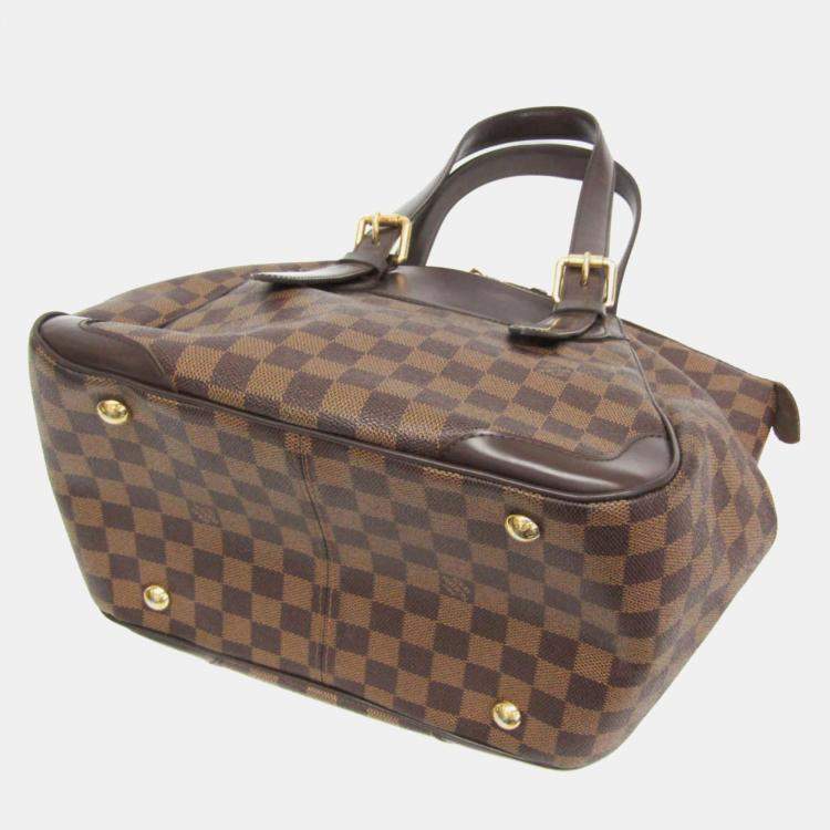 Pre Owned Louis Vuitton Damier Shoulder Bag Ebene