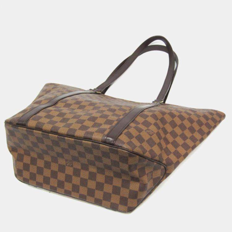 Pre Owned Louis Vuitton Sac Shopping Damier Brown Canvas Tote Bag