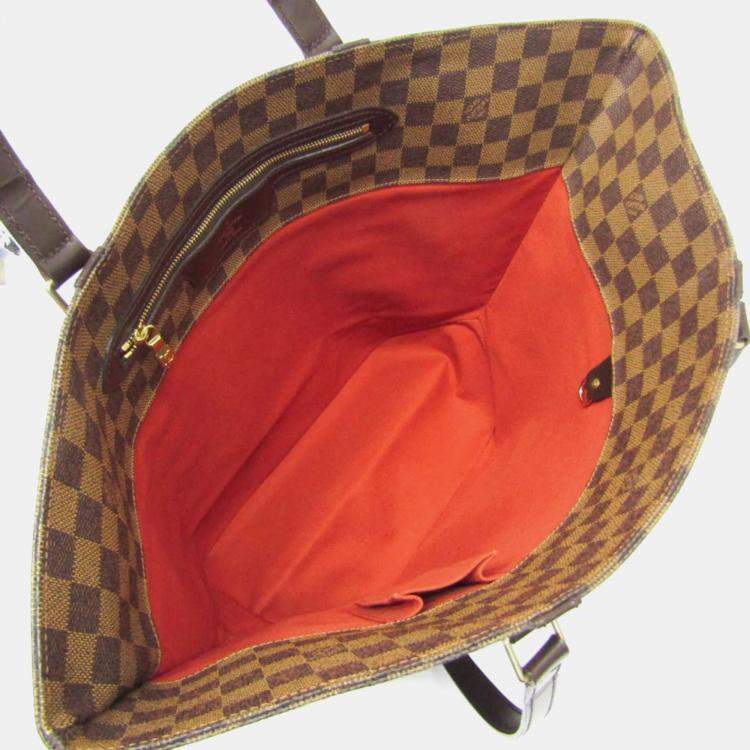 Pre Owned Louis Vuitton Sac Shopping Damier Brown Canvas Tote Bag