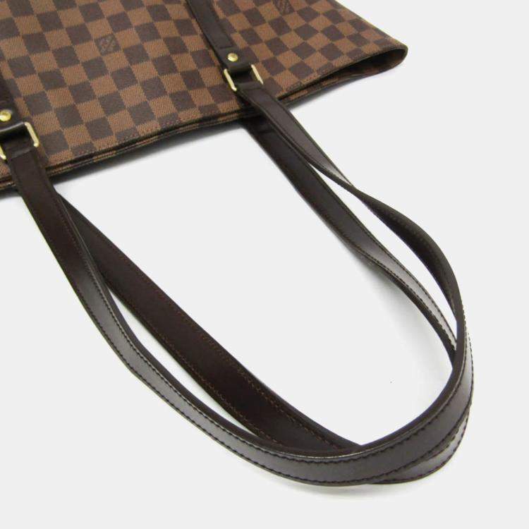 Pre Owned Louis Vuitton Sac Shopping Damier Brown Canvas Tote Bag
