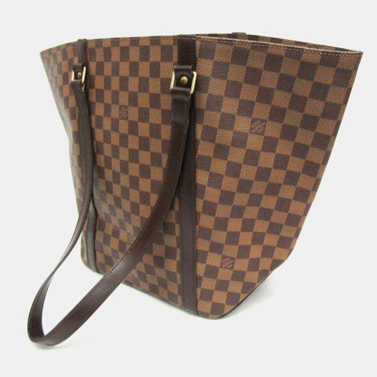 Pre Owned Louis Vuitton Sac Shopping Damier Brown Canvas Tote Bag