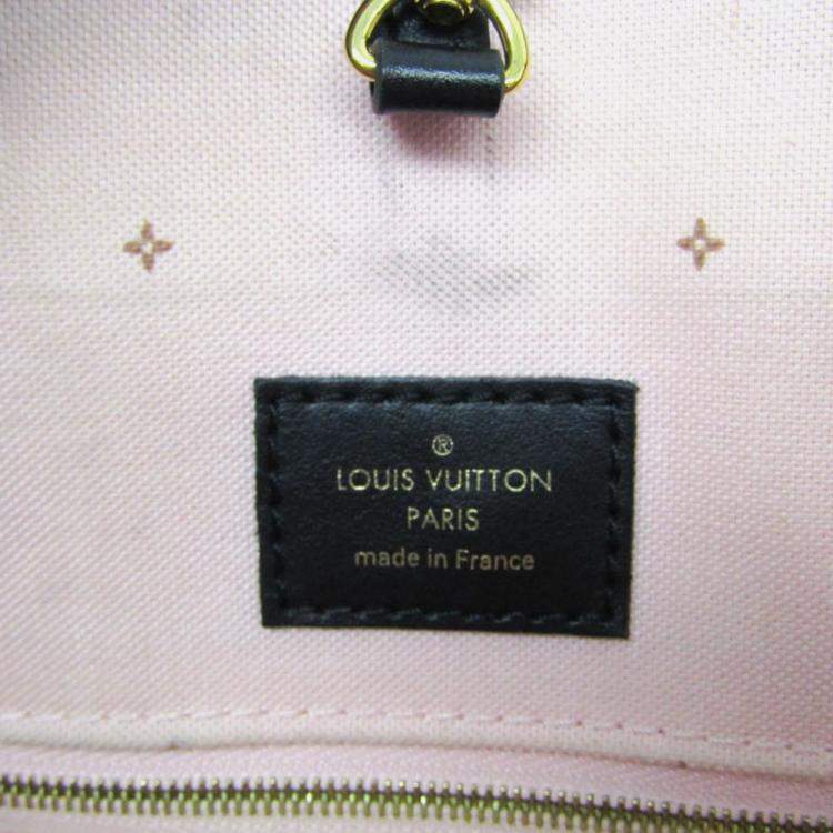 Pre Owned Louis Vuitton Monogram Fall For You On The Go MM Tote Bag Black Pink
