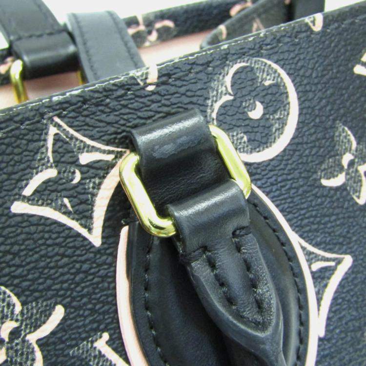 Pre Owned Louis Vuitton Monogram Fall For You On The Go MM Tote Bag Black Pink