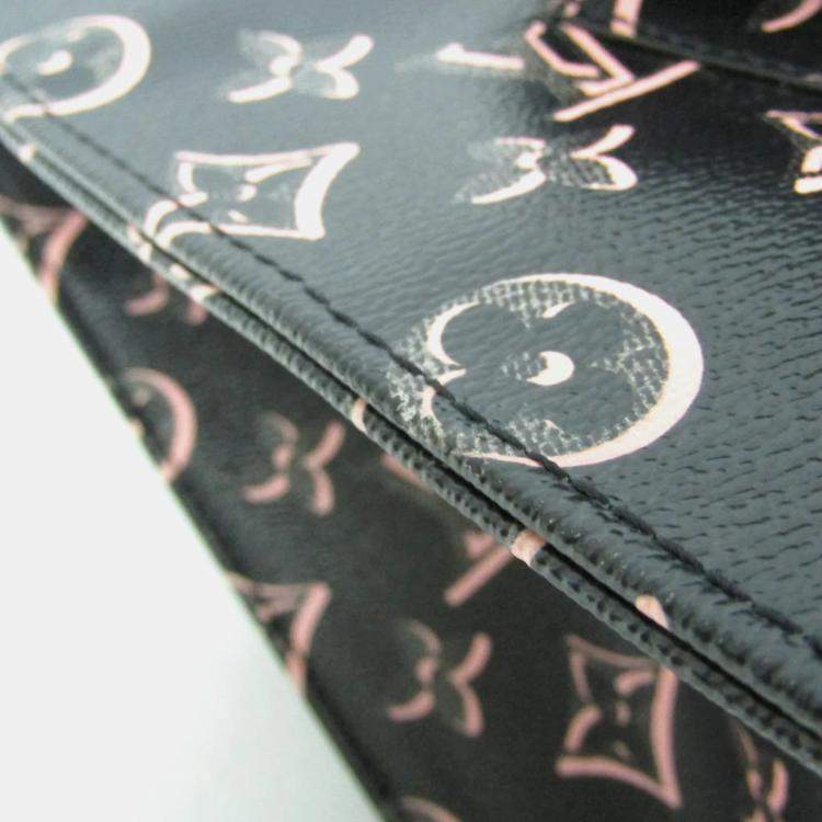 Pre Owned Louis Vuitton Monogram Fall For You On The Go MM Tote Bag Black Pink