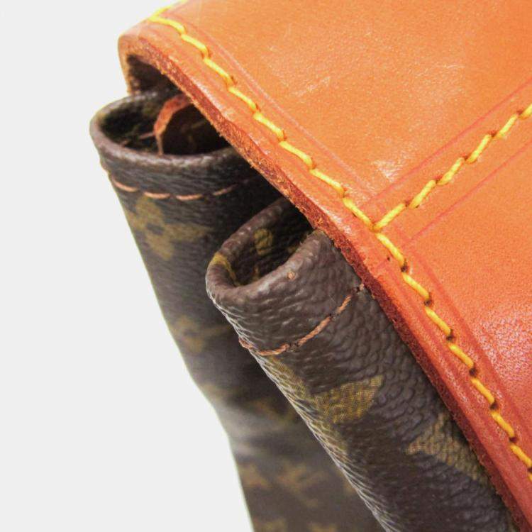 Pre Owned Louis Vuitton Steamer 35 Monogram Brown Canvas Boston Bag