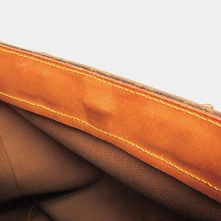 Pre Owned Louis Vuitton Steamer 35 Monogram Brown Canvas Boston Bag