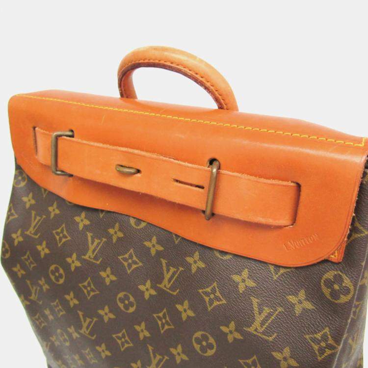 Pre Owned Louis Vuitton Steamer 35 Monogram Brown Canvas Boston Bag