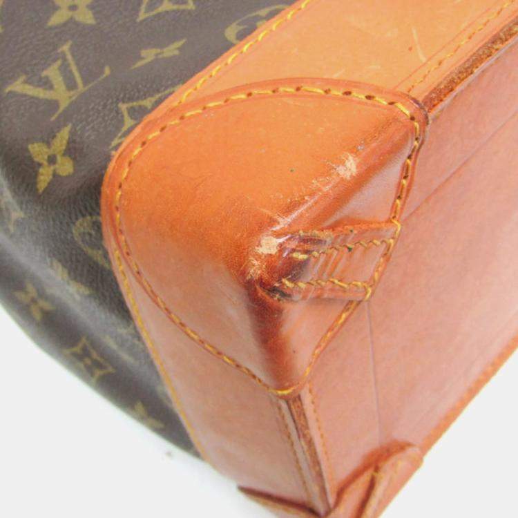 Pre Owned Louis Vuitton Steamer 35 Monogram Brown Canvas Boston Bag