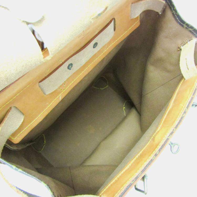 Pre Owned Louis Vuitton Steamer 35 Monogram Brown Canvas Boston Bag