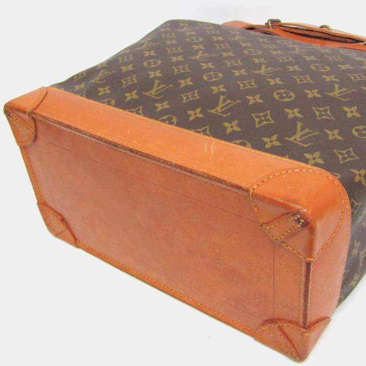 Pre Owned Louis Vuitton Steamer 35 Monogram Brown Canvas Boston Bag