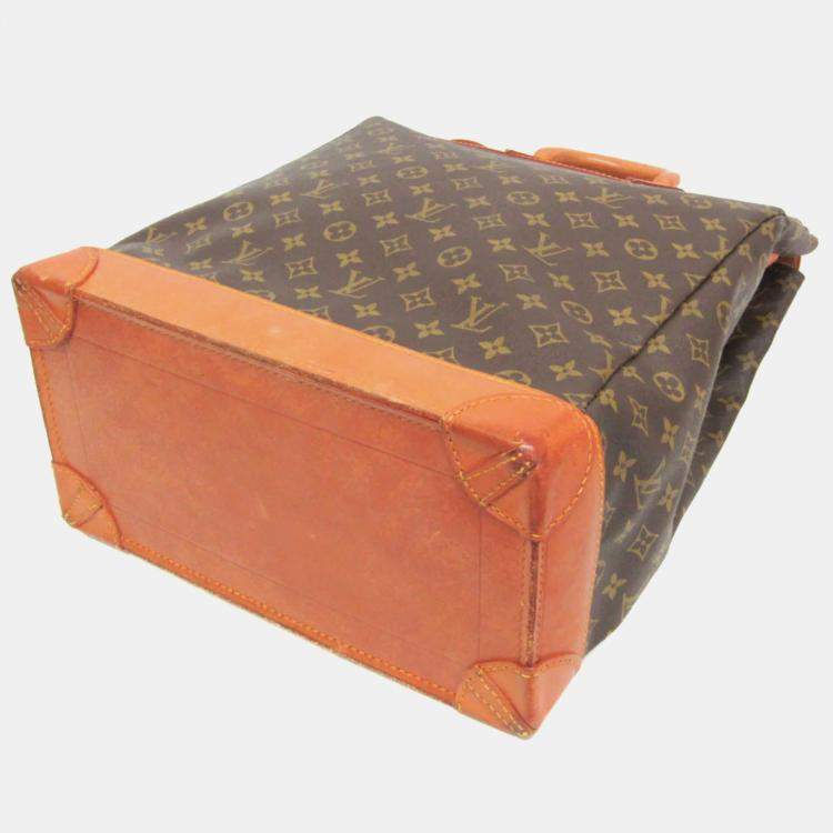 Pre Owned Louis Vuitton Steamer 35 Monogram Brown Canvas Boston Bag