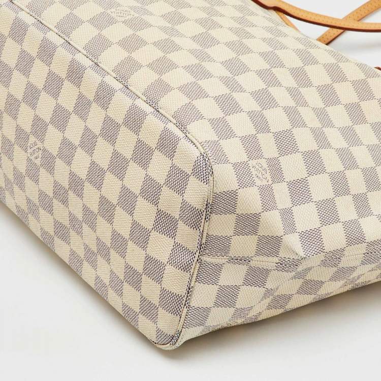 Pre Owned Louis Vuitton Damier Azur Canvas Neverfull MM Bag